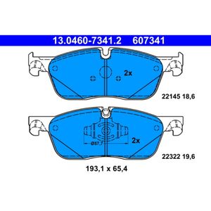 Bremsbelagsatz Scheibenbremse ATE 13.0460-7341.2 für Jaguar Land Rover XE