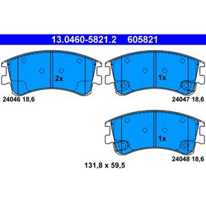 Bremsbelagsatz Scheibenbremse ATE 13.0460-5821.2