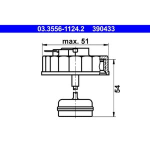 ATE 03.3556-1124.2 Verschluss, Bremsflüssigkeitsbehälter
