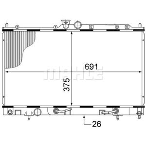 Kühler Motorkühlung MAHLE CR 1483 000S