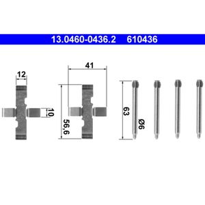 Zubehörsatz Scheibenbremsbelag ATE 13.0460-0436.2 für Ford Opel Kia Escort V
