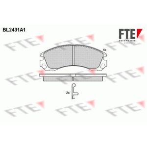 Bremsbelagsatz Scheibenbremse FTE 9010731 für Citroën Peugeot C-Crosser 4007