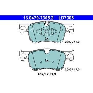 Bremsbelagsatz Scheibenbremse ATE 13.0470-7305.2 für Citroën C4 Grand Picasso II