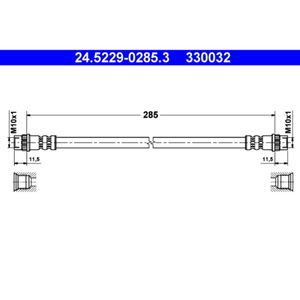 Bremsschlauch ATE 24.5229-0285.3 für Renault Dacia Super 5 21