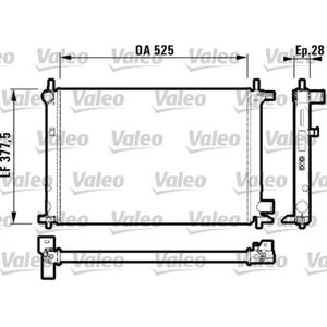 Kühler Motorkühlung VALEO 732003 für Ford Fiesta IV Courier