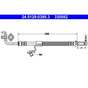 Bremsschlauch ATE 24.5129-0395.3 für Ford Escort V Orion III Turnier