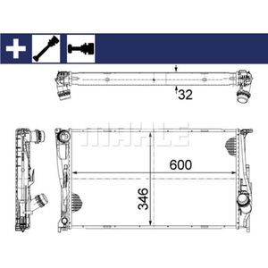 Kühler Motorkühlung MAHLE CR 1083 000S für BMW 3er X1