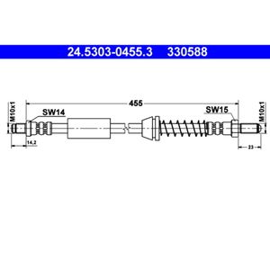 Bremsschlauch ATE 24.5303-0455.3 für Ford Escort V Orion III Turnier