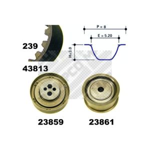 Zahnriemensatz MAPCO 23817 für Audi Coupe B3 80 B4 Avant Cabriolet