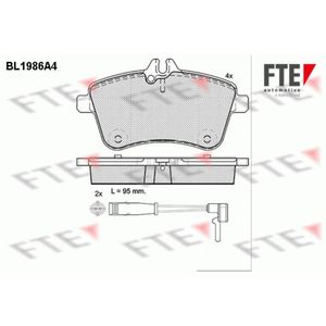 Bremsbelagsatz Scheibenbremse FTE 9010575 für Mercedes-Benz A