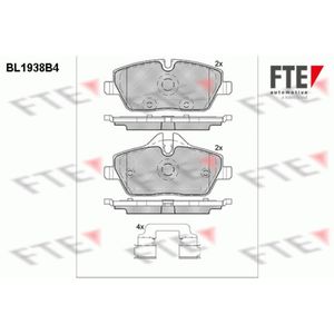 Bremsbelagsatz Scheibenbremse FTE 9010529 für BMW i3