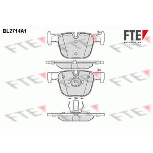 Bremsbelagsatz Scheibenbremse FTE 9010940 für BMW 3er