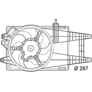 Lüfter Motorkühlung MAHLE CFF 150 000P für Fiat Punto