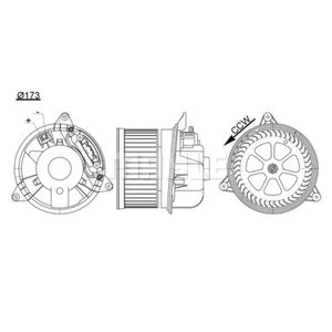 Innenraumgebläse MAHLE AB 195 000S für Ford Focus I Turnier Mondeo III