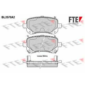 Bremsbelagsatz Scheibenbremse FTE 9010654 für Dodge Fiat Lancia VW Chrysler