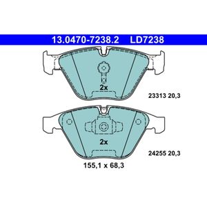 Bremsbelagsatz Scheibenbremse ATE 13.0470-7238.2 für BMW 3er X1