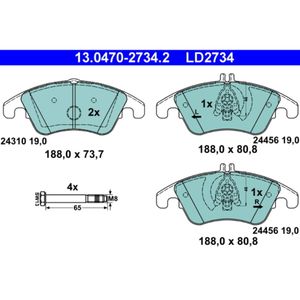 Bremsbelagsatz Scheibenbremse ATE 13.0470-2734.2 für Mercedes-Benz CLS SLK C