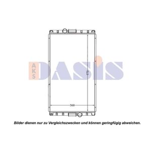 Kühler Motorkühlung AKS DASIS 280020N für Volvo B7