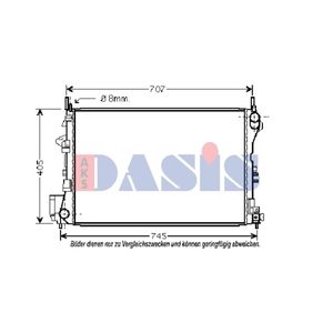 Kühler Motorkühlung AKS DASIS 152013N für Saab Opel Fiat 9-3 Vectra C Signum CC