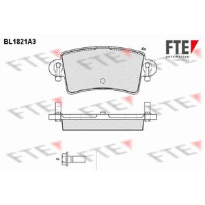 Bremsbelagsatz Scheibenbremse FTE 9010398 für Renault Opel Master II Movano A