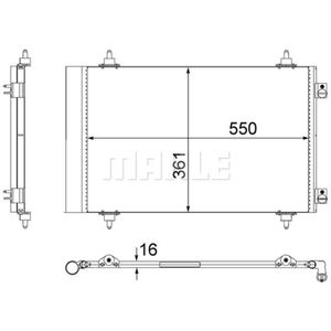 Kondensator Klimaanlage MAHLE AC 487 000S für Fiat Citroën Peugeot Lancia Scudo