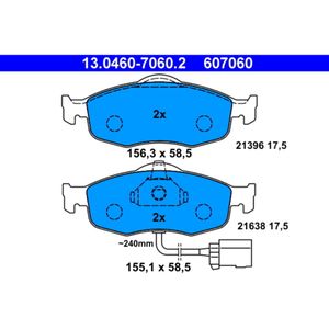 Bremsbelagsatz Scheibenbremse ATE 13.0460-7060.2 für Ford Scorpio I Sierra II