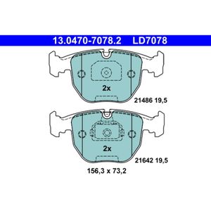 Bremsbelagsatz Scheibenbremse ATE 13.0470-7078.2 für BMW 7er X5