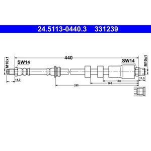 Bremsschlauch ATE 24.5113-0440.3 für BMW 3er