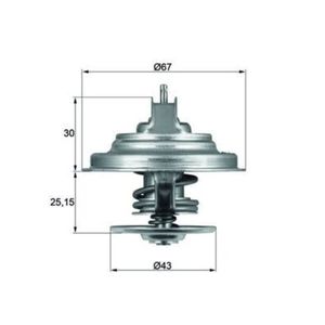 Thermostat Kühlmittel MAHLE TX 31 92D S für Ford Usa Explorer Mustang