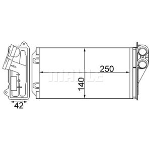 Wärmetauscher Innenraumheizung MAHLE AH 245 000S für Citroën Peugeot C3 II C2