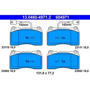 Bremsbelagsatz Scheibenbremse ATE 13.0460-4971.2 für Alfa Romeo Lancia Giulietta