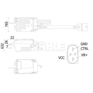 Regler Innenraumgebläse MAHLE ABR 79 000S für Audi A6 C6 Avant