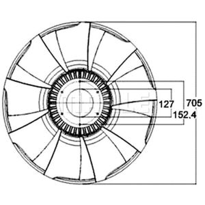 Lüfterrad Motorkühlung MAHLE CFW 53 000P