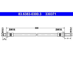 Bremsschlauch ATE 83.6383-0300.3 für Volvo 240 164