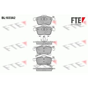 Bremsbelagsatz Scheibenbremse FTE 9010412 für Opel Chevrolet Lada Meriva A Adam