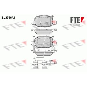 Bremsbelagsatz Scheibenbremse FTE 9010973 für Fiat 500l