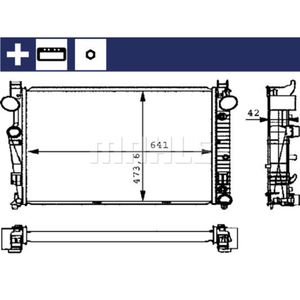 Kühler Motorkühlung MAHLE CR 226 000S für Mercedes-Benz S