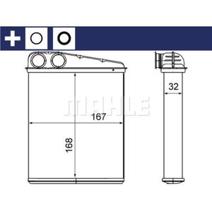 Wärmetauscher Innenraumheizung MAHLE AH 16 000S für Renault Modus Grand