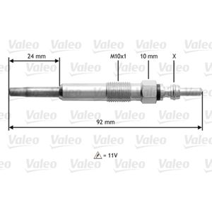 Glühkerze VALEO 345104 (10 Stk.) für Audi VW Seat Ford Skoda 100 C3 80 B4 Vento