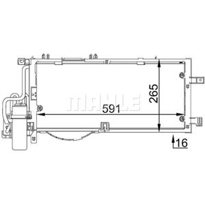 Kondensator Klimaanlage MAHLE AC 309 001S für Opel Corsa C Combo