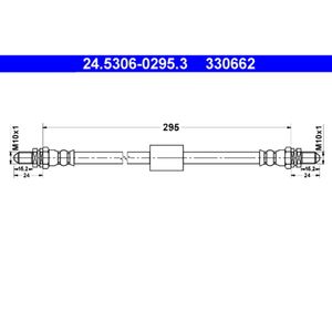 Bremsschlauch ATE 24.5306-0295.3 für Ford Fiesta III