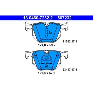 Bremsbelagsatz Scheibenbremse ATE 13.0460-7232.2 für BMW X5