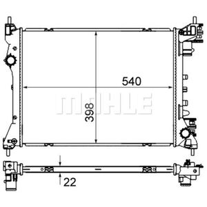 Kühler Motorkühlung MAHLE CR 2056 000S für Fiat Alfa Romeo Opel Doblo Mito