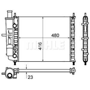 Kühler Motorkühlung MAHLE CR 838 000S für Fiat Brava Marea Weekend