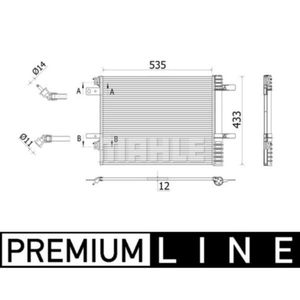 Kondensator Klimaanlage MAHLE AC 943 000P für Peugeot Opel Citroën Vauxhall 3008