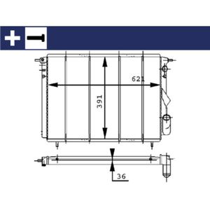 Kühler Motorkühlung MAHLE CR 452 000S für Renault Espace II