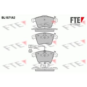 Bremsbelagsatz Scheibenbremse FTE 9010451 für VW Transporter T5 Multivan