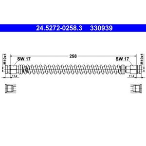 Bremsschlauch ATE 24.5272-0258.3 für Hyundai Getz