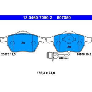 Bremsbelagsatz Scheibenbremse ATE 13.0460-7050.2 für Audi 100 C4 Avant