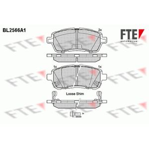 Bremsbelagsatz Scheibenbremse FTE 9010817 für Ford Daihatsu Fiesta VI Sirion